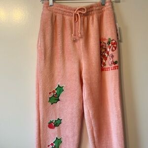 NWT Strawberry Shortcake fleece bottoms size XS
